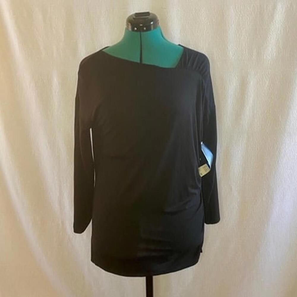 NWT Anne Klein black long sleeve top. Size xl.